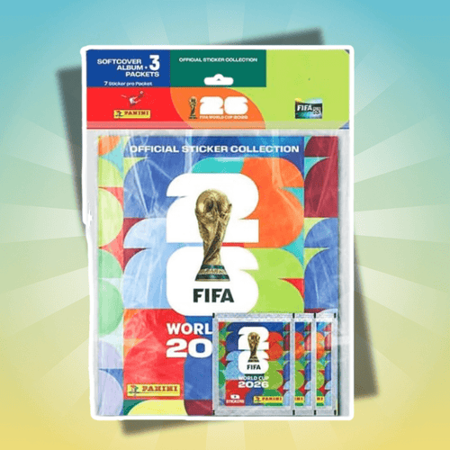 Set di Inizio Panini FIFA Mondiali 2026 – Album da Collezione con Copertina Morbida e 3 Pacchetti di Adesivi