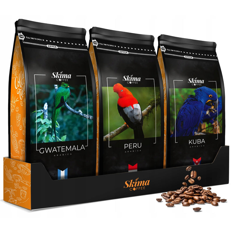 Caffè Macinato 1Kg X3 CUBA/PERU/GUATEMALA Fresco e Tostato per Espresso + Free