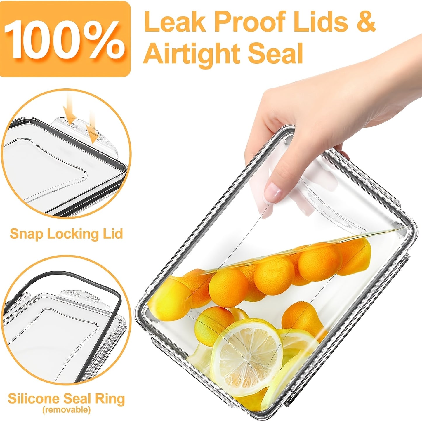 40/50 Contenitori Extra Large Riutilizzabili e Antigoccia per Alimenti con Coperchi, Contenitori per Preparazione Pasti in Plastica 100% Ermetici (20 Contenitori & 25 Coperchi), Adatti a Microonde e Lavastoviglie, Include Etichette e Penna, Contenitori pe