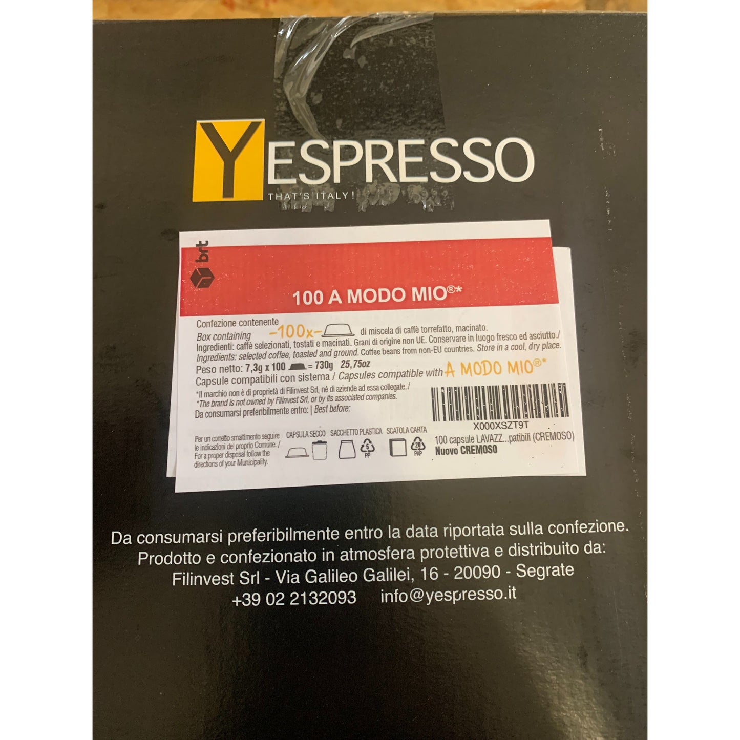 100 Capsule LAVAZZA A MODO MIO CREMOSO compatibili