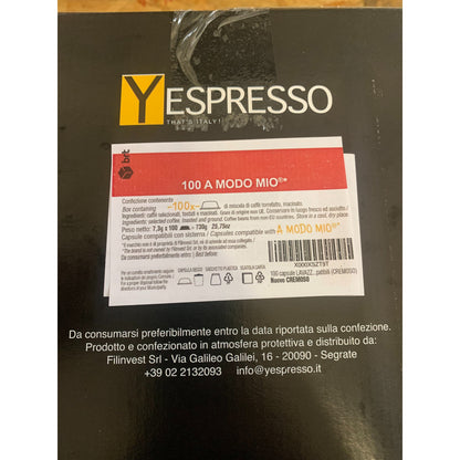 100 Capsule LAVAZZA A MODO MIO CREMOSO compatibili