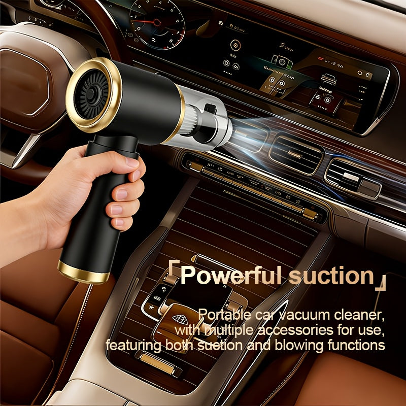 Aspirapolvere a Mano con Potente Aspirazione 8000PA Adatto per Auto, Casa e Rimozione Peli di Animali, a Basso Rumore, Grande con 9 Accessori, Aspirapolvere Portatile per Interni Auto, Pavimenti, Tappezzeria, Bicchiere e Sistema di Filtro