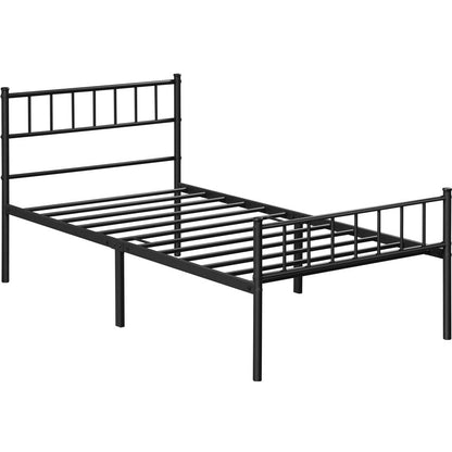 Costoffs Struttura Letto Moderno in Metallo con Testiera e Pediera con Spazio di Archiviazione per Appartamento Camera da Letto