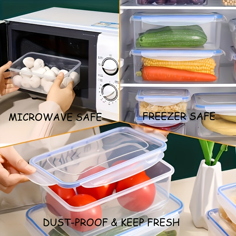 Set di 48 contenitori per alimenti, portapranzo, contenitore per la conservazione dei cibi con coperchio facile da chiudere (24 coperchi + 24 contenitori) - Contenitore in plastica sigillato per uso in sale alimentari, viaggi, attrezzatura da esterno, per