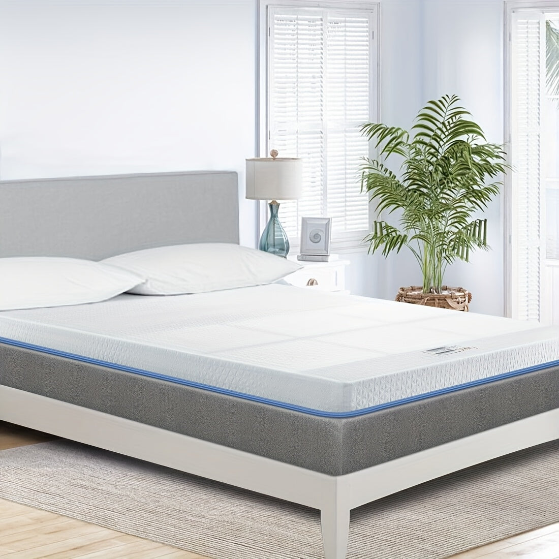 Coprimaterasso BedStory 90x200cm 140x200cm 160x200cm 180x200cm, 10cm, Due Livelli di Durezza, Coprimaterasso in Gel Memory Schiuma Fredda H2&H3 di Durezza Media con Fodera Rimovibile e Lavabile, Traspirante e Confortevole per Letto a Doghe, Letto Scomodo