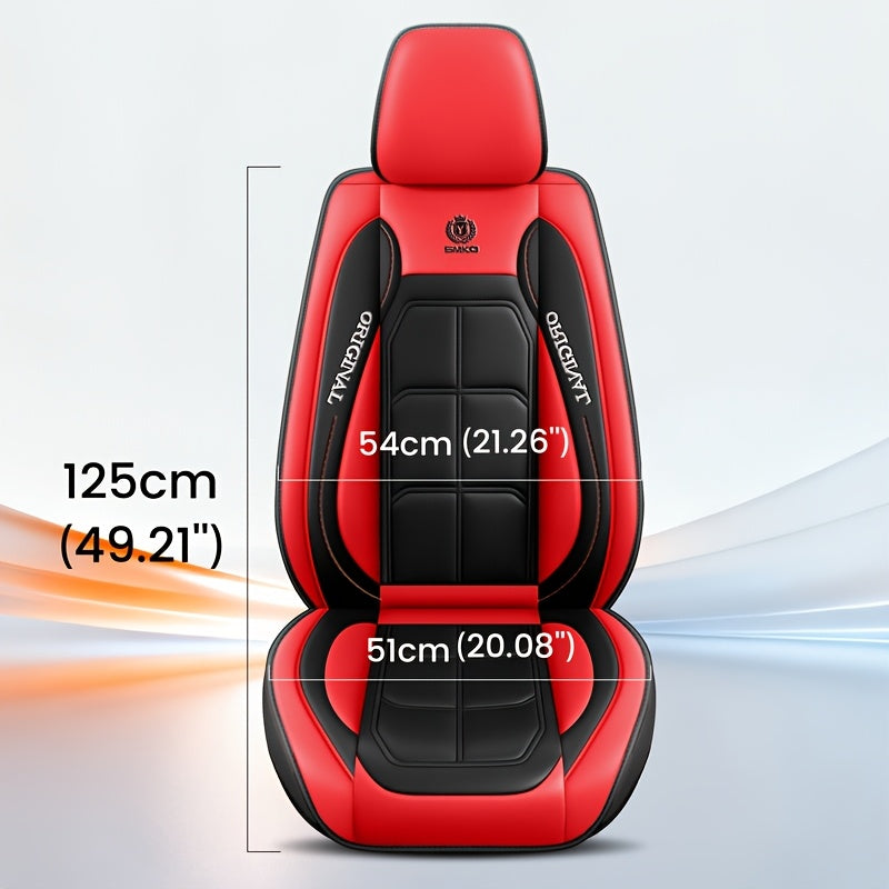 Set da 2 coprisedili per auto in pelle PU, protezioni ergonomiche universali per la maggior parte delle auto moderne europee