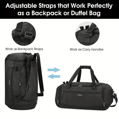 [Borsa da Toilette in Omaggio] Zaino Sportivo 5 in 1 - Dalla Palestra alla Vacanza con Maniglia per Trolley e Scomparto Ventilato per Scarpe | Essenziale per Viaggi Estivi 2025 (43L Weekender, 6 Colori), Regalo di Natale