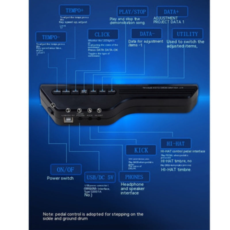 Altoparlante Bluetooth, nero con motivo per cuffie e principianti – vista dettagliata 6