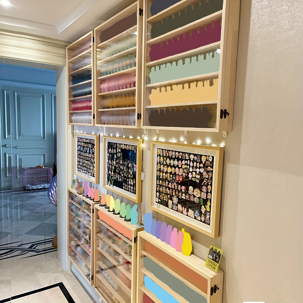 Armadi per bambini, legno per Esposizione e Risparmio Spazio con Ripiani Trasparenti – vista dettagliata 5