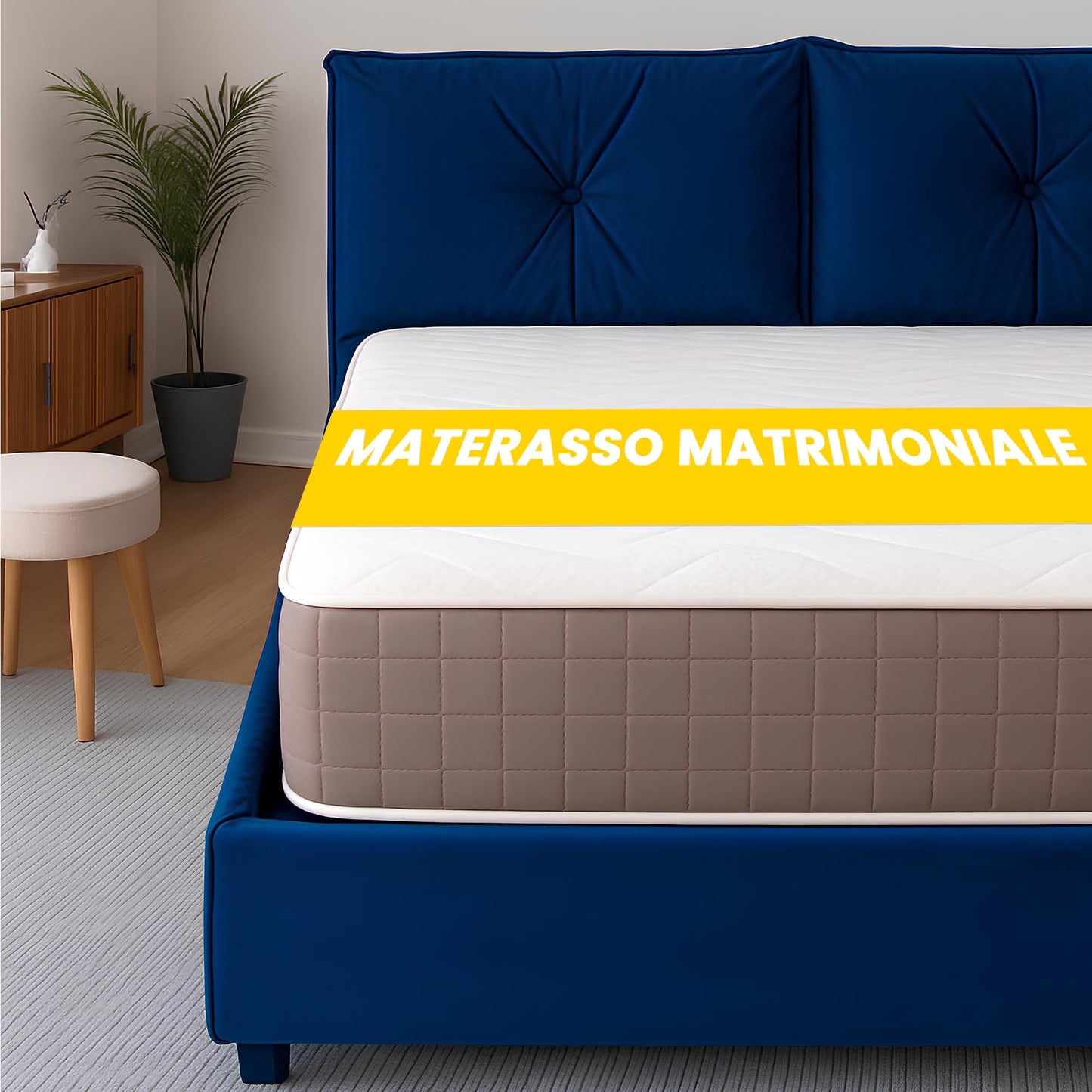 Materasso Matrimoniale Una Piazza e Mezza Singolo 80x190 90x190 90x200 120x190 120x200 140x190 140x200 150x190 150x200 160x190 160x200 180x190 180x200 200x200 Letto Foam King Size