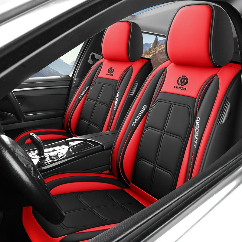 Set da 2 coprisedili per auto in pelle PU, protezioni ergonomiche universali per la maggior parte delle auto moderne europee