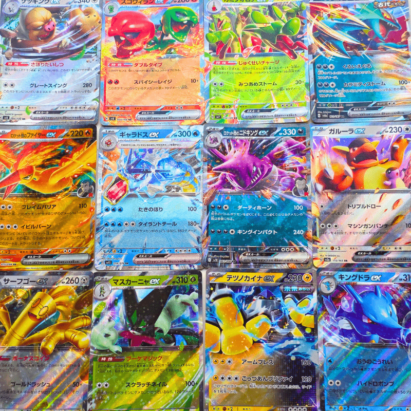6 Carte EX Pokémon - Lotto di 6 Carte EX ufficiali giapponesi, rare o shiny