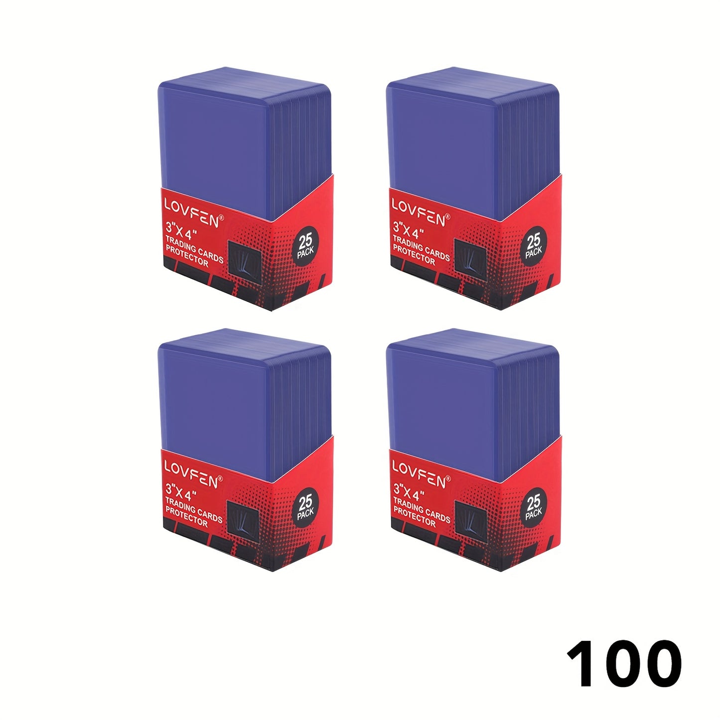 LOVFEN 100/200/500/1000 pz 7,62 cm x 10,16 cm Top Load per Carte - Proteggi Carte Premium in Plastica Rigida da 35 pt, Custodie per Carte in Plastica, per Carte da Collezione Sportive da Gioco di Baseball da Scambio