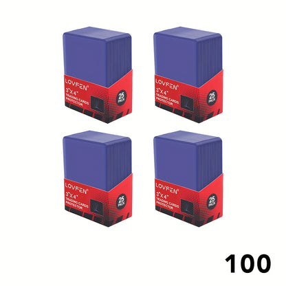 LOVFEN 100/200/500/1000 pz 7,62 cm x 10,16 cm Top Load per Carte - Proteggi Carte Premium in Plastica Rigida da 35 pt, Custodie per Carte in Plastica, per Carte da Collezione Sportive da Gioco di Baseball da Scambio