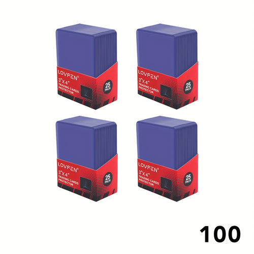 LOVFEN 100/200/500/1000 pz 7,62 cm x 10,16 cm Top Load per Carte - Proteggi Carte Premium in Plastica Rigida da 35 pt, Custodie per Carte in Plastica, per Carte da Collezione Sportive da Gioco di Baseball da Scambio