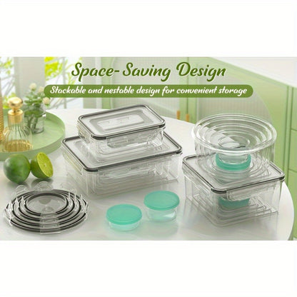 40/50 Contenitori Extra Large Riutilizzabili e Antigoccia per Alimenti con Coperchi, Contenitori per Preparazione Pasti in Plastica 100% Ermetici (20 Contenitori & 25 Coperchi), Adatti a Microonde e Lavastoviglie, Include Etichette e Penna, Contenitori pe