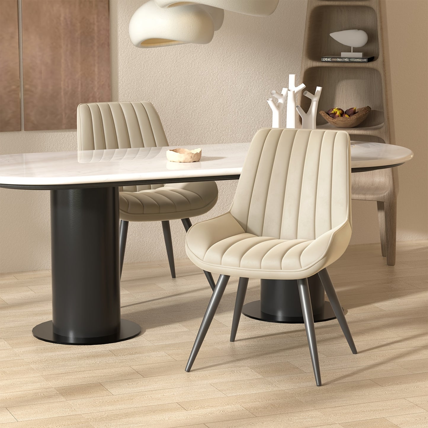 Sedie da pranzo, Set da 2/4/6, Sedie da cucina, Sedie imbottite con gambe in metallo, Sedia da soggiorno con schienale e cuscino per seduta, per sala da pranzo, Sedia da ricevimento, Ufficio