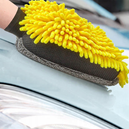 Guanto in microfibra per lavare e pulire l'auto