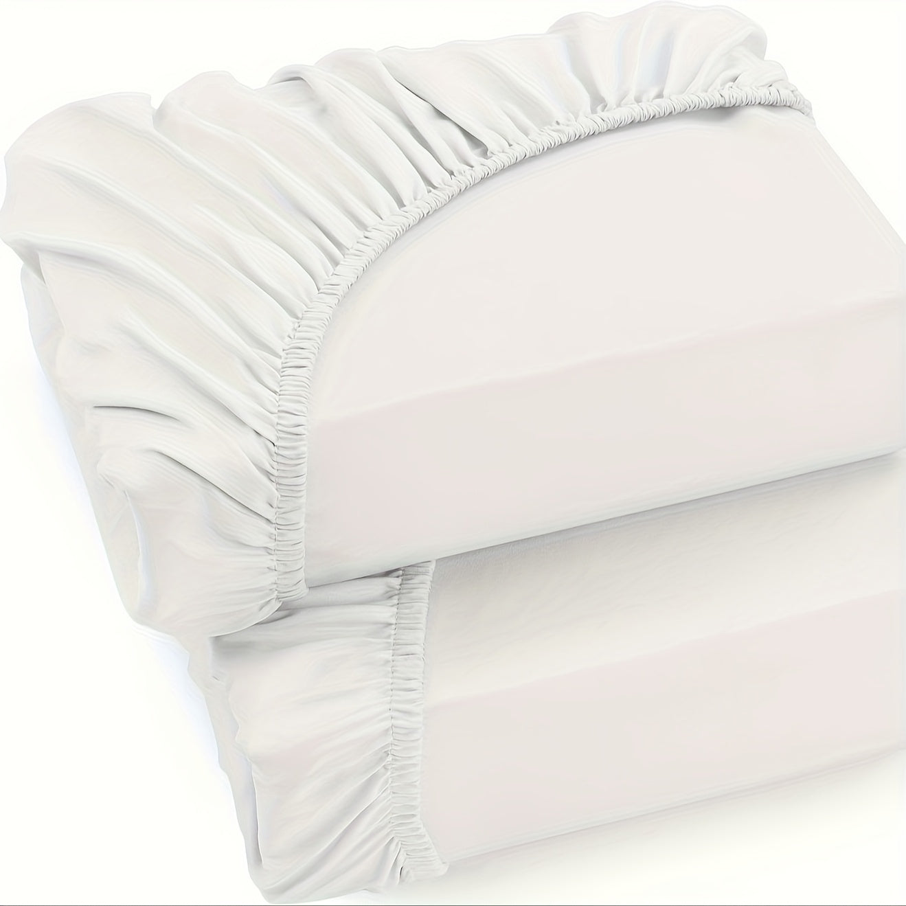 Confezione da 2 lenzuola con angoli in 100% 130gsm, lenzuola con angoli in 100%, gonna da 30cm, ipoallergenico, lenzuolo da letto traspirante, adatto per camera da letto, dormitorio e camera degli ospiti, lavabile in lavatrice, biancheria da letto, con an