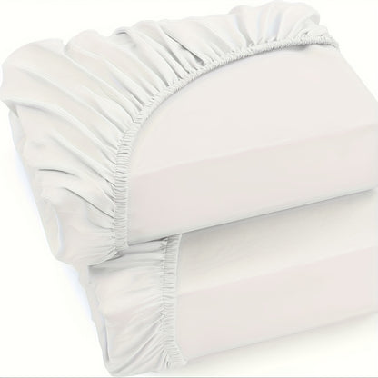 Confezione da 2 lenzuola con angoli in 100% 130gsm, lenzuola con angoli in 100%, gonna da 30cm, ipoallergenico, lenzuolo da letto traspirante, adatto per camera da letto, dormitorio e camera degli ospiti, lavabile in lavatrice, biancheria da letto, con an