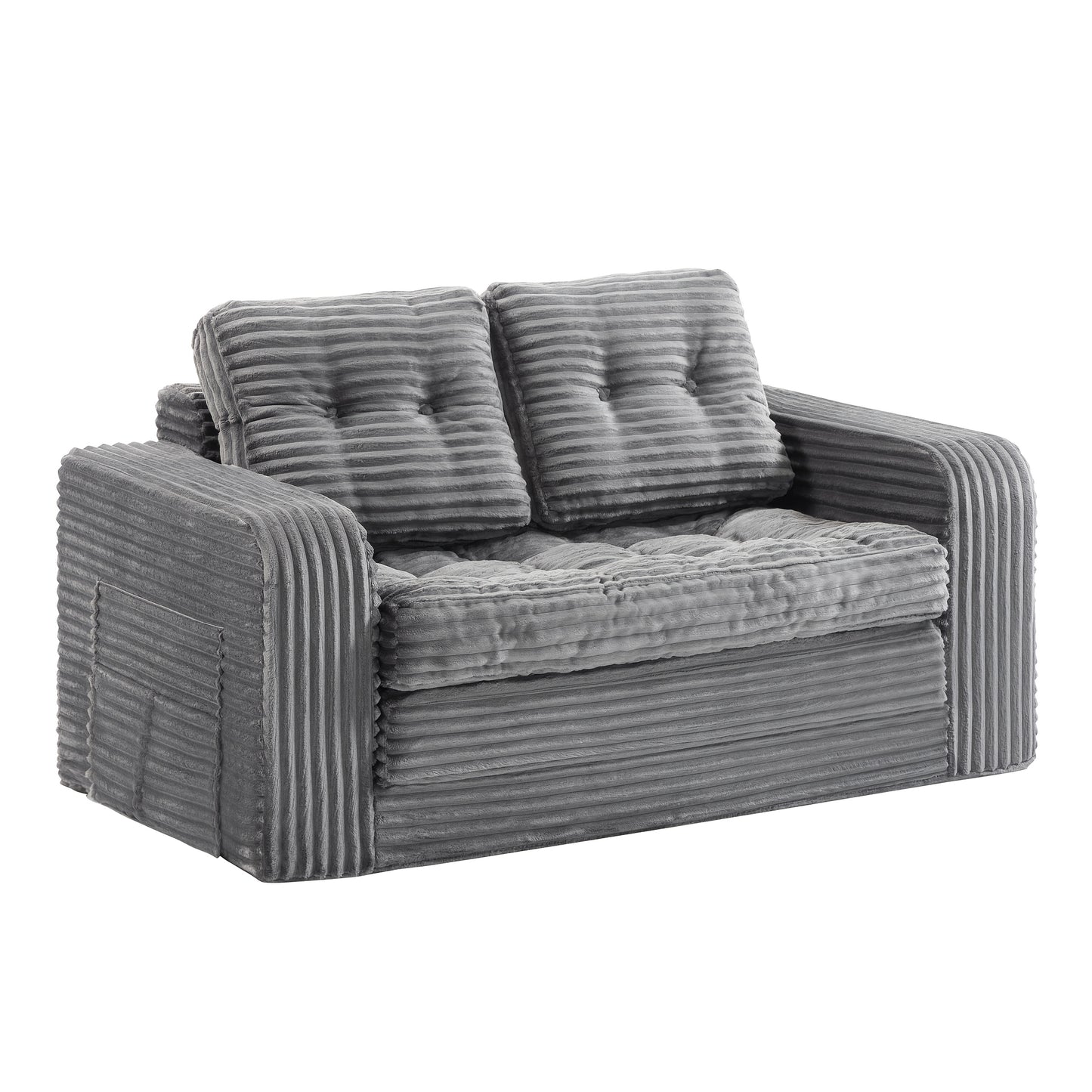 Divano Letto Pieghevole Pop Up, Disponibile in Configurazioni Singola o Doppia. Divano Letto Multifunzionale in Velluto a Coste, Ideale per Appartamenti Compatti, Balconi e Dormitori Studenteschi. Non Richiede Montaggio