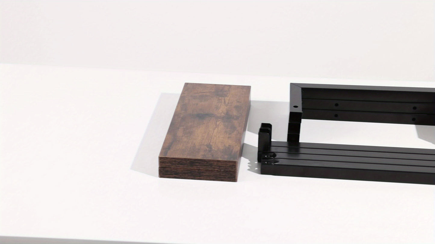 Mensola da bagno da parete di design - Mensola portaoggetti in legno stile country francese con ripiani in legno resistente e telaio in acciaio, organizzatore da parete per asciugamani e articoli da toeletta adatto per bagni moderni, spa, suite padronali,