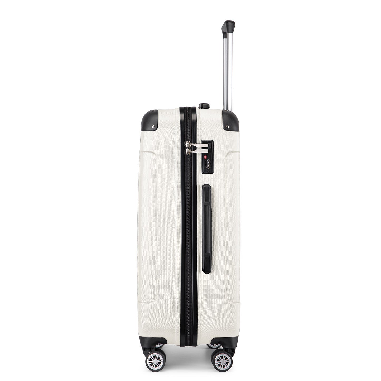 Set da 3 valigie beige con design panda per campeggio, valigia rigida in ABS con lucchetto a combinazione e rotelle girevoli, regalo per il rientro a scuola, Black Friday, Giorno del Ringraziamento, Natale e festività