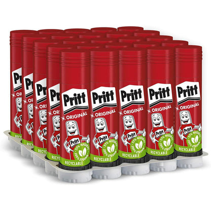 Pritt 25 Colla Stick Original 11g Sicura Naturale per Scuola Ufficio Fai da Te Lavabile Tessuti,Ufficio, Ritorno a scuola, Back To School, Back To Office