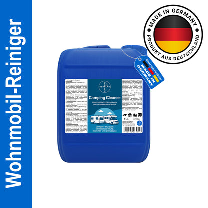 HERRLAN® Detergente per Campeggio - 5 Litri a 10 Litri Detergente Professionale per Caravan e Camper - Concentrato per Esterni e Interni - Rimuove Grasso, Olio e Sporco - Qualità HERRLAN - Made in Germany