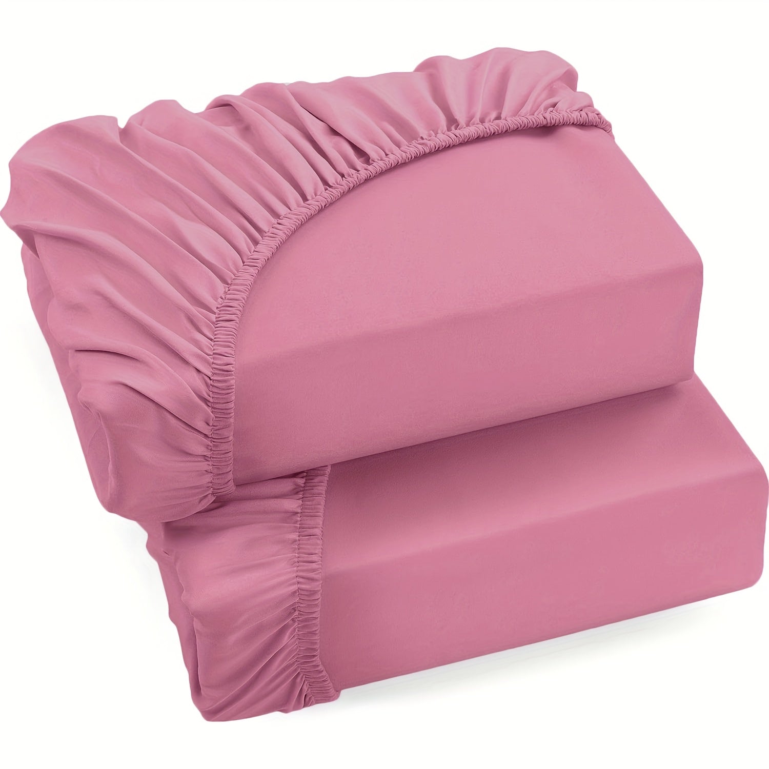 Confezione da 2 lenzuola con angoli in 100% 130gsm, lenzuola con angoli in 100%, gonna da 30cm, ipoallergenico, lenzuolo da letto traspirante, adatto per camera da letto, dormitorio e camera degli ospiti, lavabile in lavatrice, biancheria da letto, con an