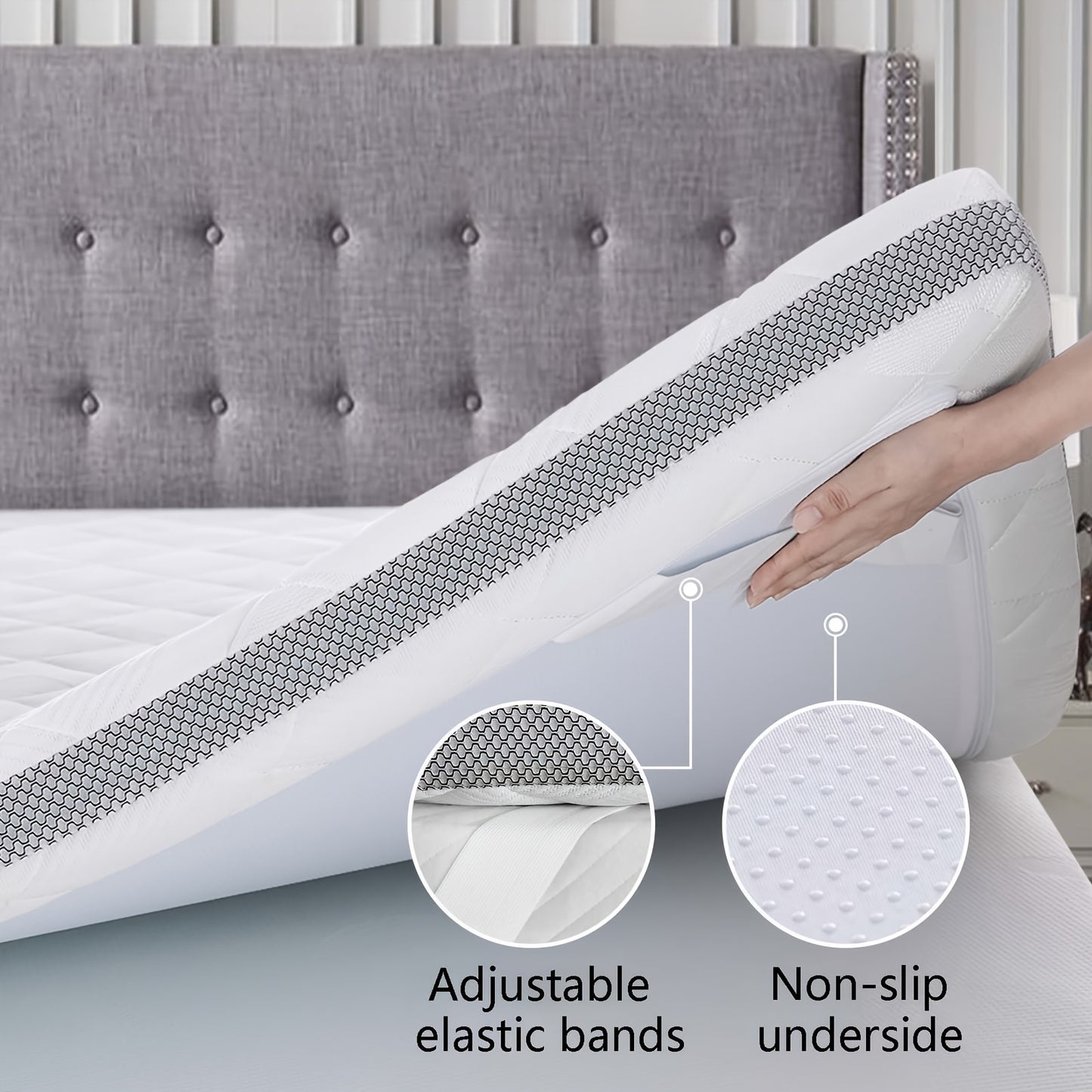 Bedstory Gel Topper H3/H4 H5/H6 Realizzato con Nucleo in Schiuma Fredda Alta 7.5 cm, Rivestimento Traspirante in Rete 3D, Comodo Topper per Materasso per Letti a Scomparsa e Letti/Divani Letto Scomodi 80X200 90X200 100X200 120X200 140X200 160X200 180X200