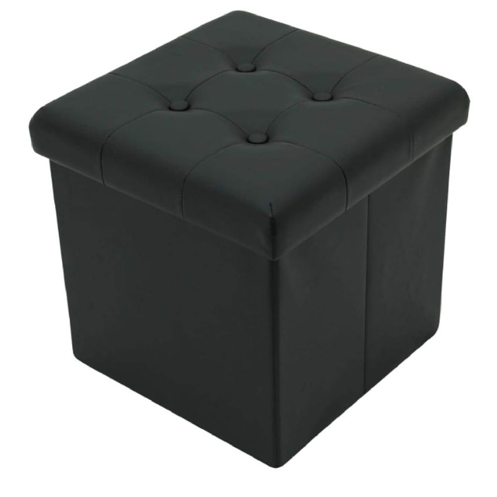 Cecaro Group Pouf Cubo Contenitore in Ecopelle Cecaro Group – 38x38 cm – Seduta Imbottita con Baule Salvaspazio – Trapuntato con Bottoni – Vari Colori