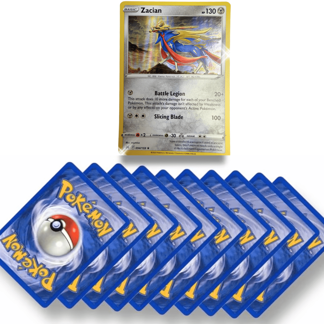 100 Carte Pokémon Inglese - Lotto di 100 Carte Ufficiali con Rare e Shiny