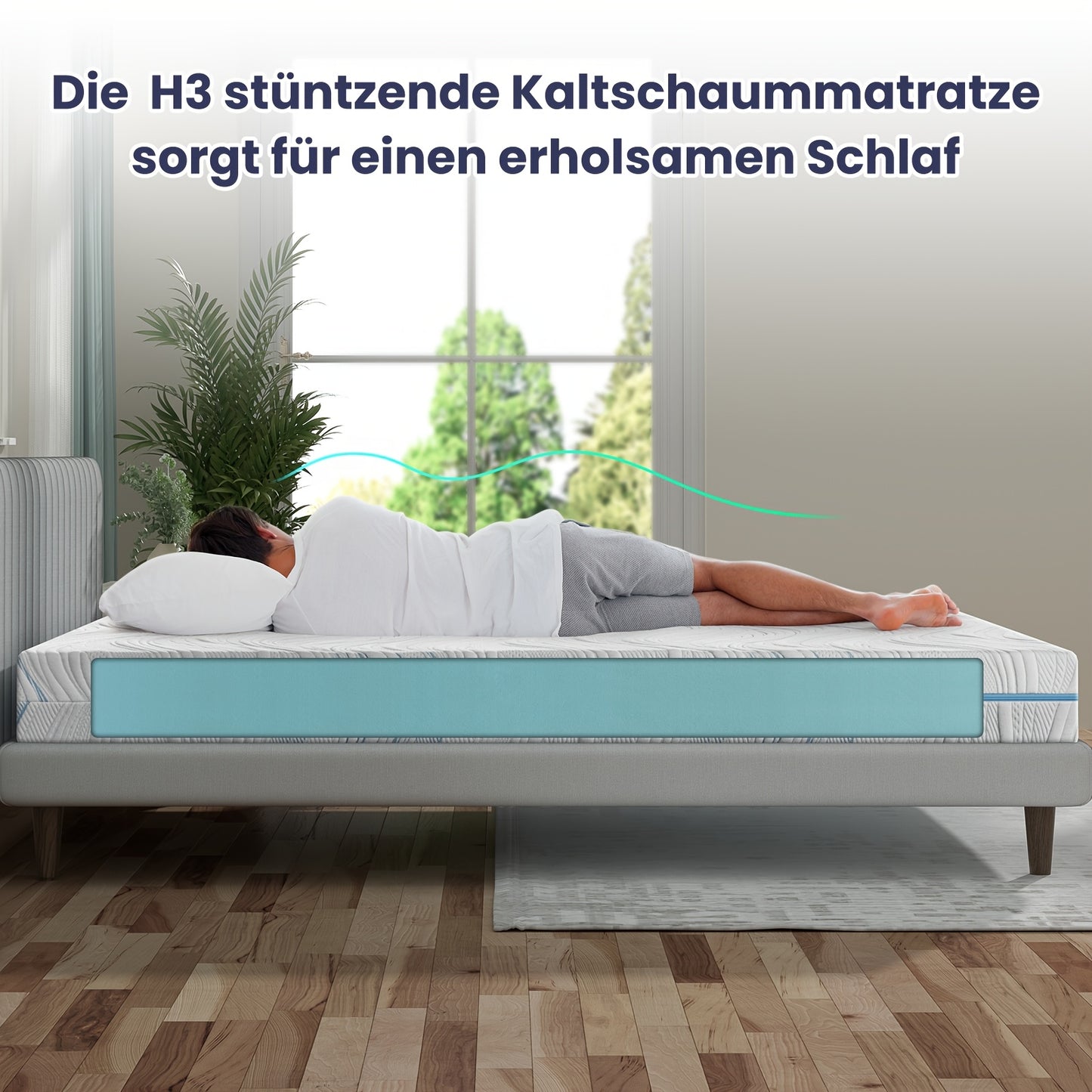 Materasso Bedstory 90X200 120X200 140X200 160X200 180X200 Cm, Firmatozza H2/H3, Materasso in Schiuma Fredda da 16Cm