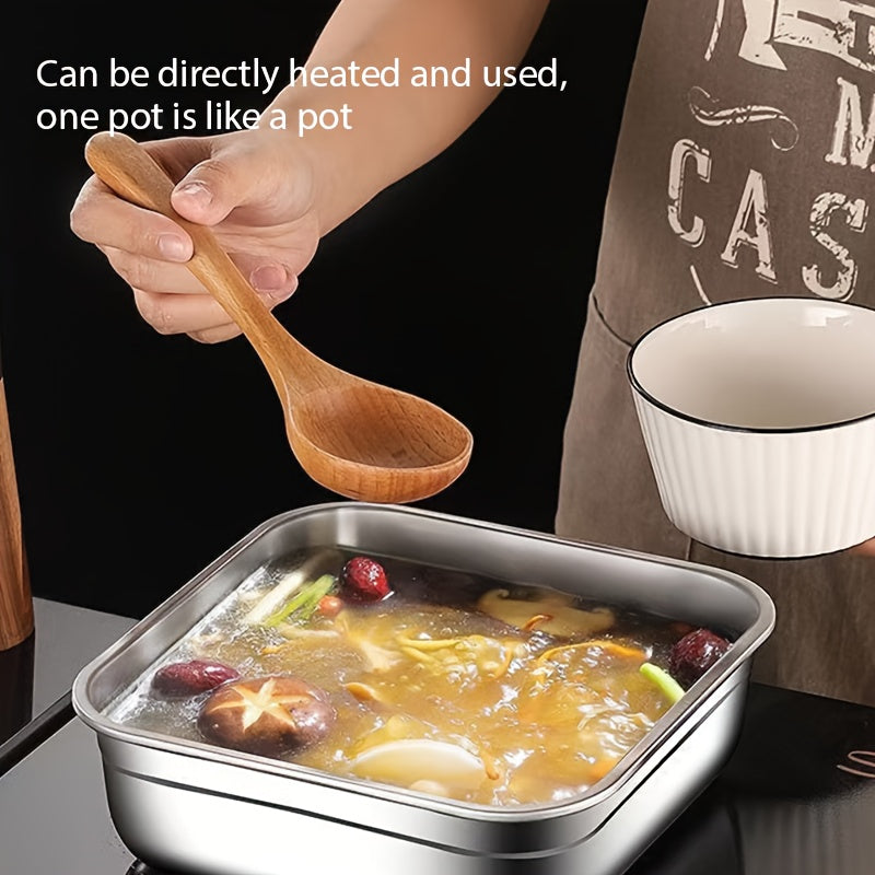 Set da 2/4 pezzi di contenitori per alimenti a tenuta stagna in acciaio inossidabile con coperchi, adatti al microonde, riutilizzabili, perfetti per il frigorifero, ideali per la preparazione dei pasti, la cucina all'aperto, articoli essenziali per la cuc