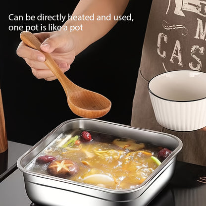 Set da 2/4 pezzi di contenitori per alimenti a tenuta stagna in acciaio inossidabile con coperchi, adatti al microonde, riutilizzabili, perfetti per il frigorifero, ideali per la preparazione dei pasti, la cucina all'aperto, articoli essenziali per la cuc