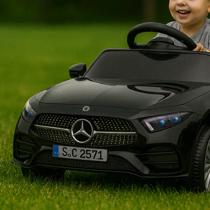Baroni Toys Macchinina Elettrica per Bambini Nera | Bianca | Rossa, Baby Car Auto Elettrica Bimbo Bimba Full Optional con Telecomando e Lettore MP3, Macchina Bambino con Sedile in Plastica, Fari Led e Porte Apribili, Batteria 12V, Design Realistico Massim