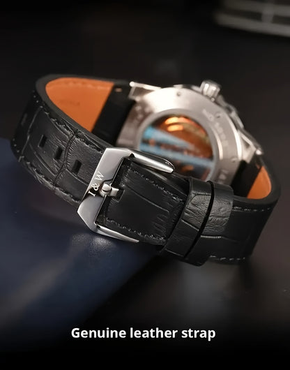 [I&W Carnival] Orologio Sportivo Meccanico da Uomo, Luminoso e Impermeabile con Vetro Finto Zaffiro, Regalo Ideale per le Vacanze