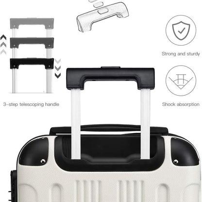 Valigia da imbarco 55x35x20cm a guscio rigido in ABS con trolley da viaggio, bagaglio a mano da cabina, 33L, regalo per Black Friday, Giorno del Ringraziamento, Natale