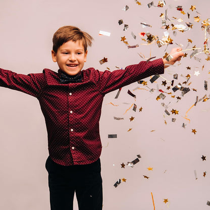 SPARKLERS CLUB Cannone per Coriandoli 28Cm Portata 5-8 Metri - Ideale per Halloween, Natale, Matrimoni, Compleanni, Feste - High-End, Sicuro, Durevole - Effetto Speciale Garantito (Gold Star, 10, Cannoni)