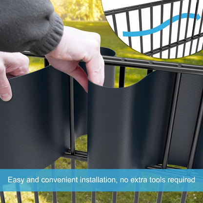 Strisce schermanti per privacy in PVC 450g/m², schermo per recinzione da giardino, 50m x 19cm, tappetini a doppia asta con 40 clip per terrazza, patio, balcone, grigio antracite, verde, grigio chiaro
