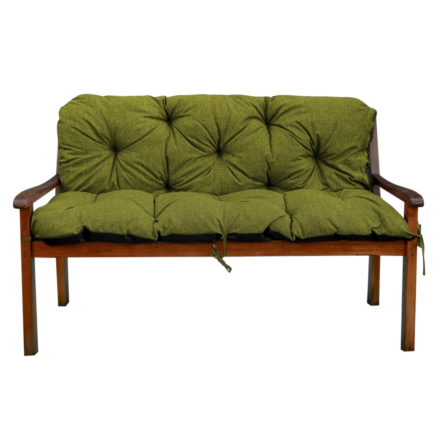 Cuscino per schienale di panca da giardino, per 1/2/3 persone, rivestimento imbottito con cinghie, per interni/esterni, cuscino per panca V2