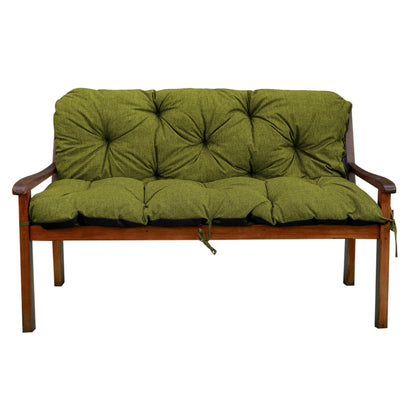 Cuscino per schienale di panca da giardino, per 1/2/3 persone, rivestimento imbottito con cinghie, per interni/esterni, cuscino per panca V2