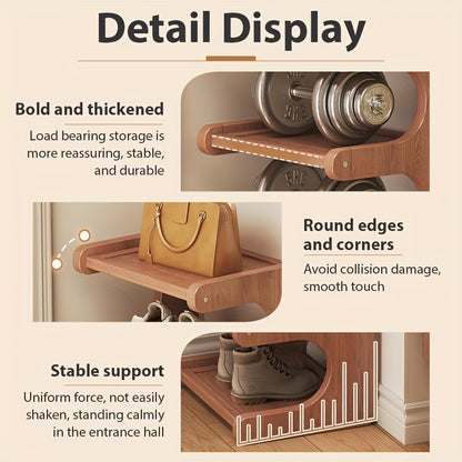 Scaffale per Scarpe a 2/7 Ripiani, Risparmio Spazio, Organizzatore di Calzature, Armadietto Portascarpe Robusto e Non Pieghevole, Design da con Aspetto Legno Naturale, Ideale per Ingressi, Camere Universitarie o Case in Affitto