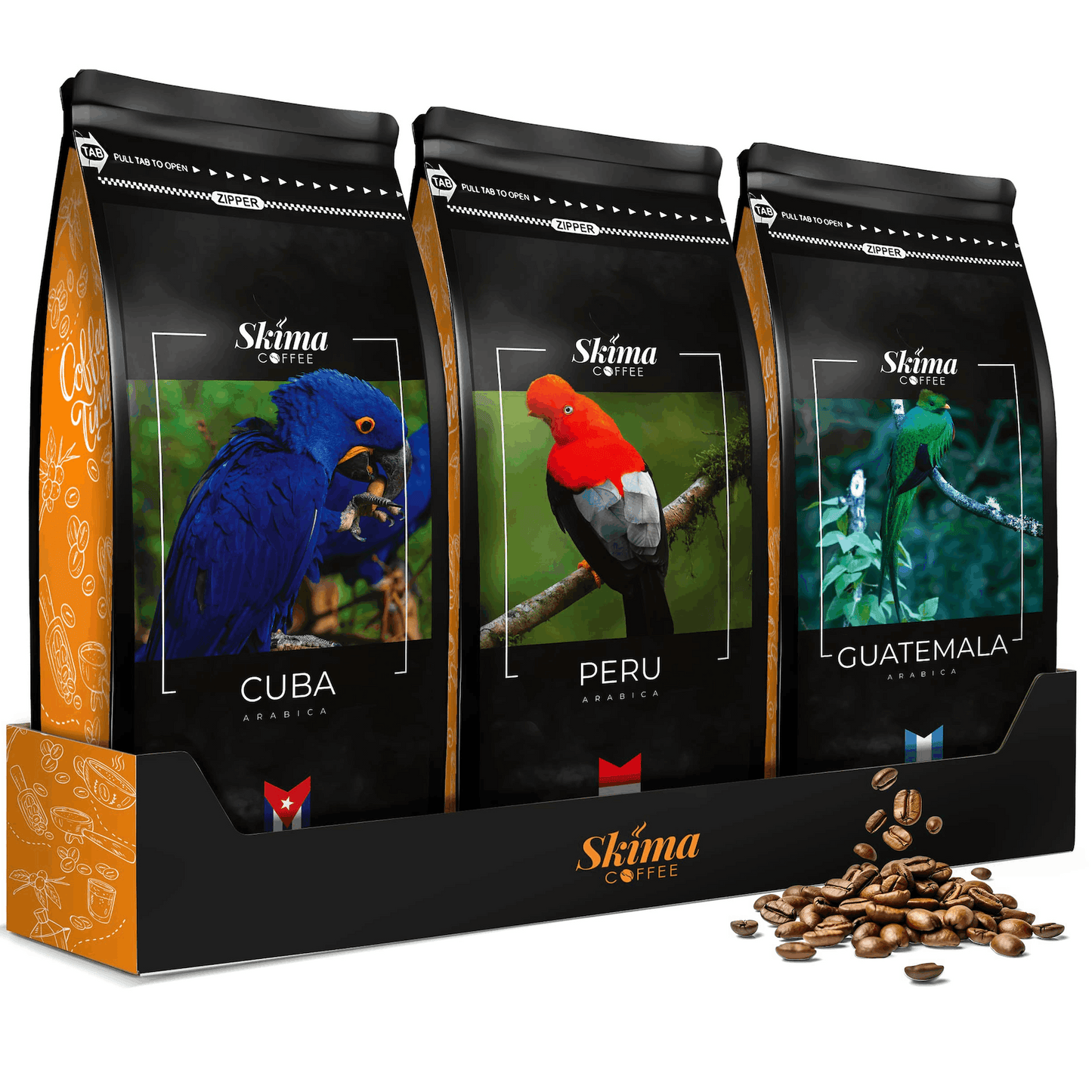 Caffè Macinato 1Kg X3 CUBA/PERU/GUATEMALA Fresco e Tostato per Espresso + Free
