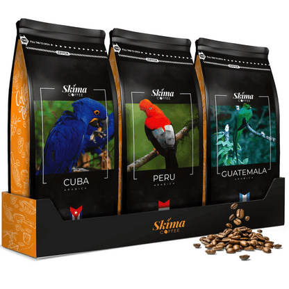 Caffè Macinato 1Kg X3 CUBA/PERU/GUATEMALA Fresco e Tostato per Espresso + Free