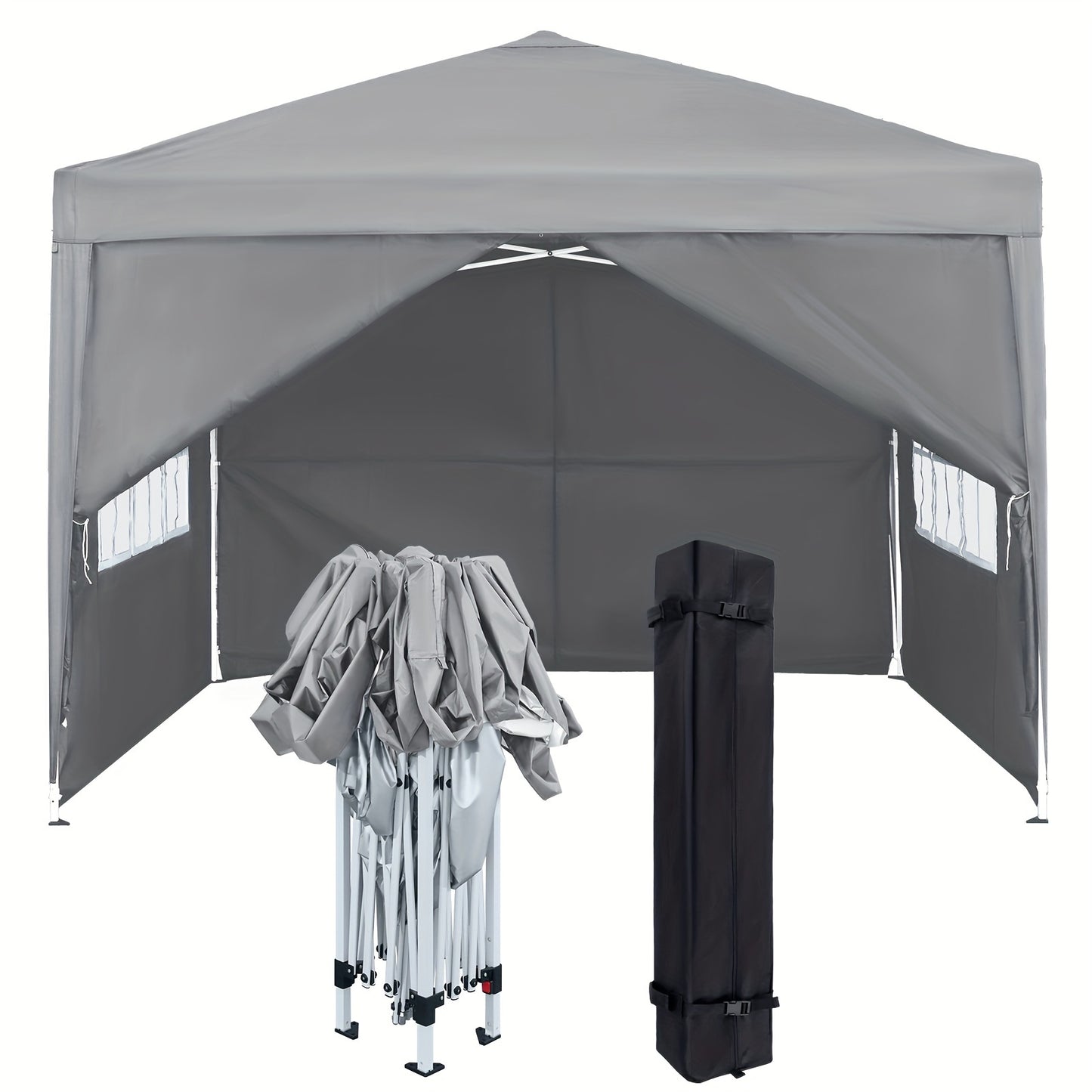 Tenda da Esterno Pieghevole Portatile 3x3m con Protezione UV - Rifugio Istantaneo Ideale per Giardino, Piscina, Mercati ed Eventi - Compatto con Borsa Trasporto e Quattro Pareti Laterali
