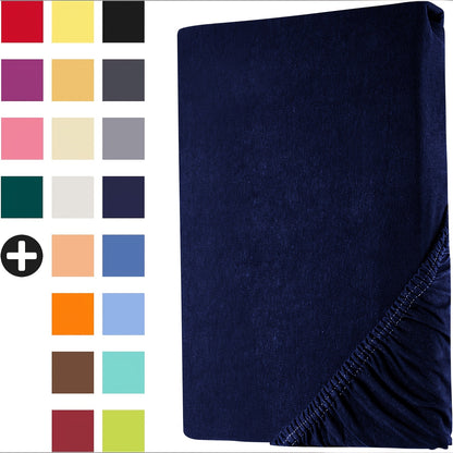Lenzuolo con Angoli 100% Jersey, con Angoli Elastici e Volant da 30cm, Lenzuolo Ipoallergenico e Traspirante, Adatto per Materassi da 90x200 a 200x220, Lenzuolo con Angoli 100% Jersey, Lenzuolo con Angoli King Size, Lenzuolo con Angoli con Tasca Profonda,