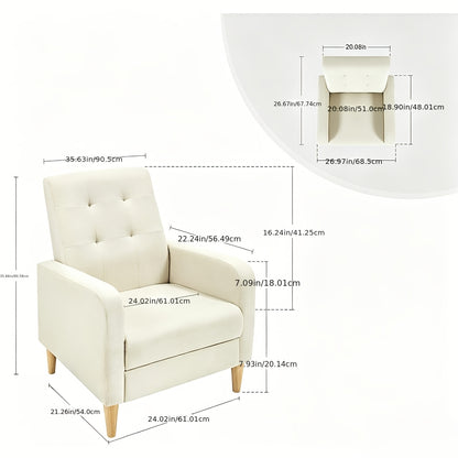 1 poltrona relax, seduta confortevole con braccioli, sedia moderna, utilizzabile come poltrona da soggiorno per TV, sedia da ufficio per riposare, sedia da ricezione, poltrona relax per camera da letto