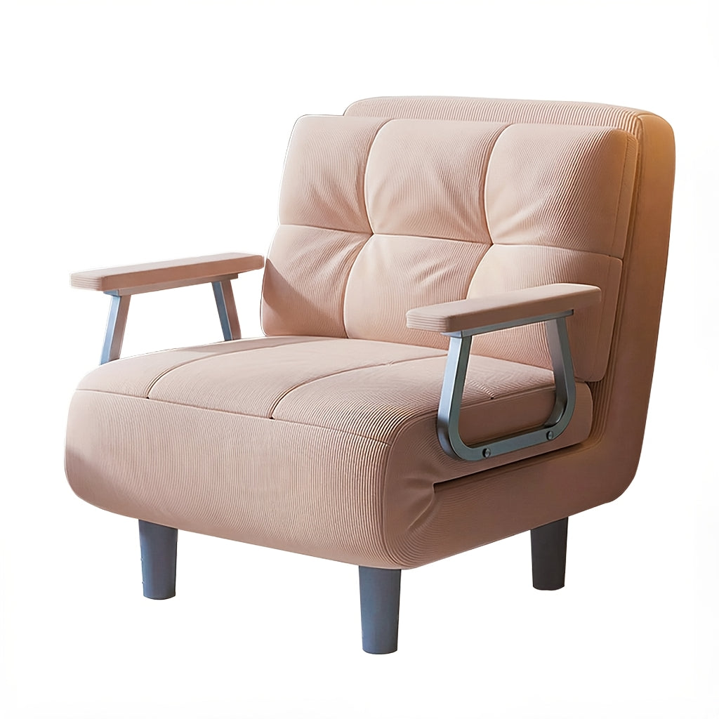 Poltrona Convertibile, Divano Letto e Sedia a Sdraio 3 in 1 con Cinque Posizioni Regolabili per Schienale e Cuscino Seduta, Realizzata in Tessuto Velluto a Coste. Perfetta per Camere da Letto, Soggiorni e Appartamenti